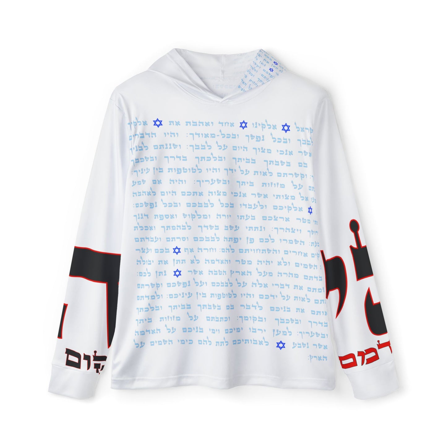 Baruch's Angel White Graphic Hoodie Mens With Message