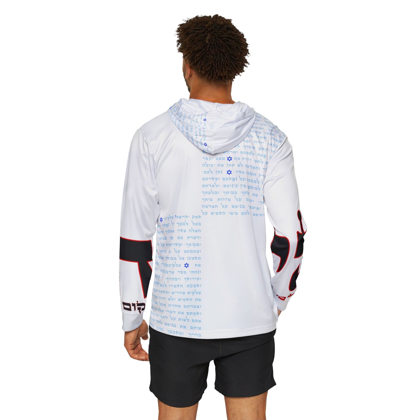 Baruch's Angel White Graphic Hoodie Mens With Message