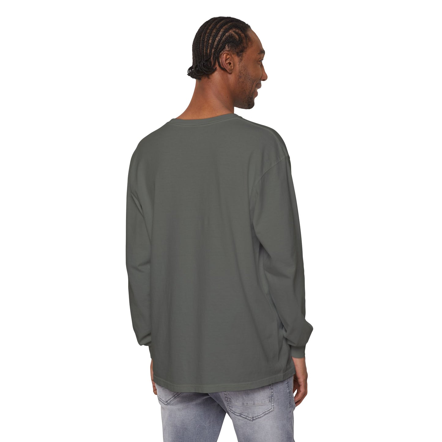 Garment-Dyed Long Sleeve Tee Pepper w/Black