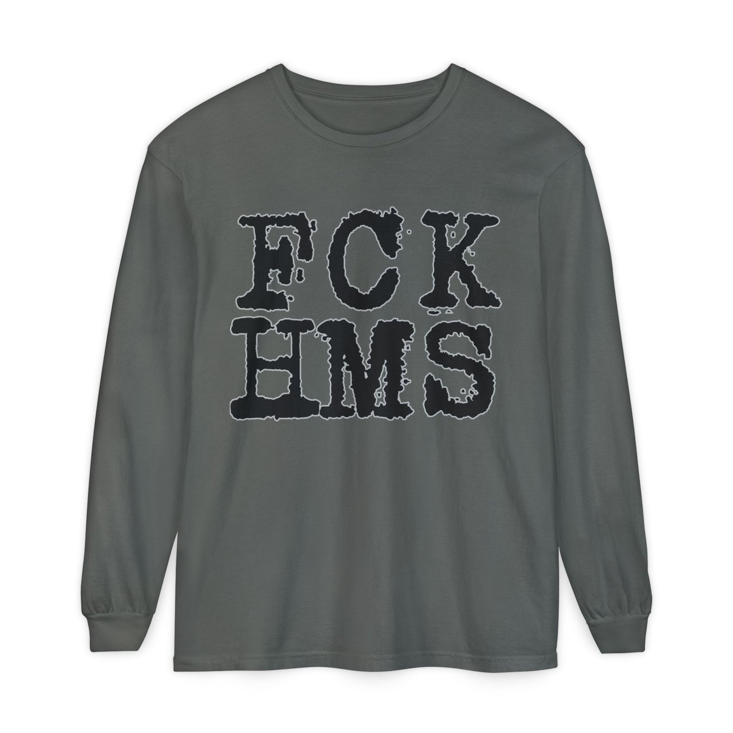 Garment-Dyed Long Sleeve Tee Pepper w/Black
