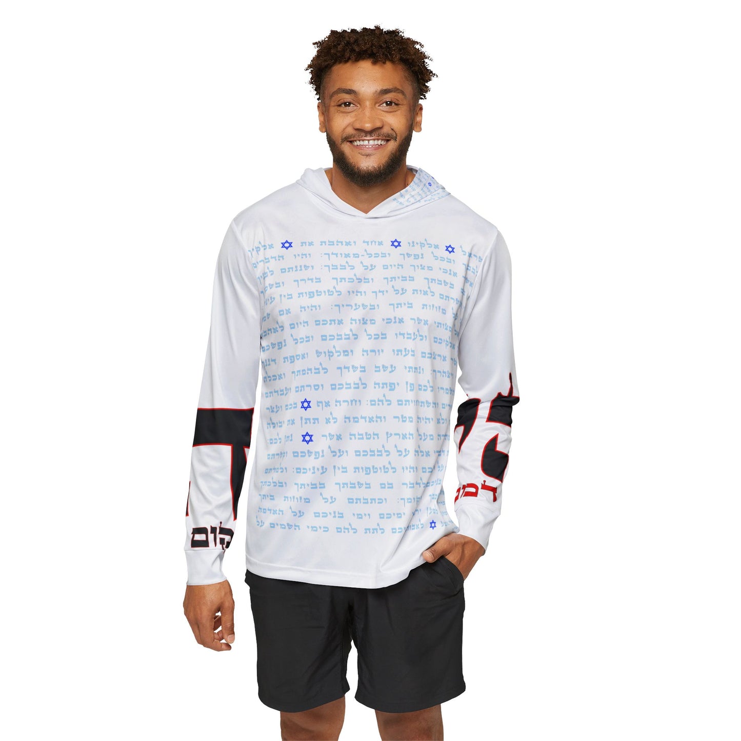Baruch's Angel White Graphic Hoodie Mens With Message