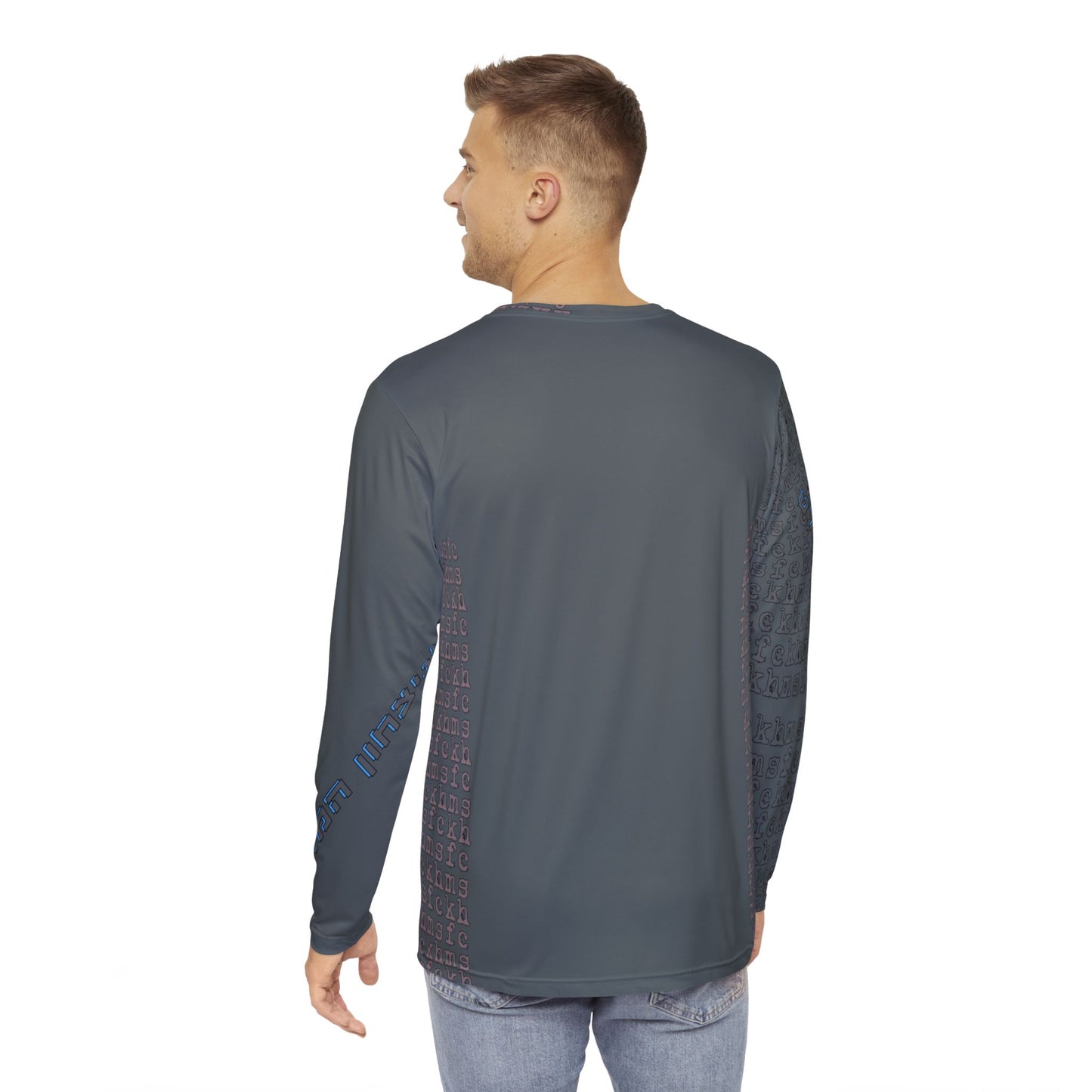 gray ADULT Longsleeve Poly Glatt Kosher: Stand with Israel, Defeat Hamas, Remember the 6 Million, Bring Home the Hostages, G*d bless the IDF