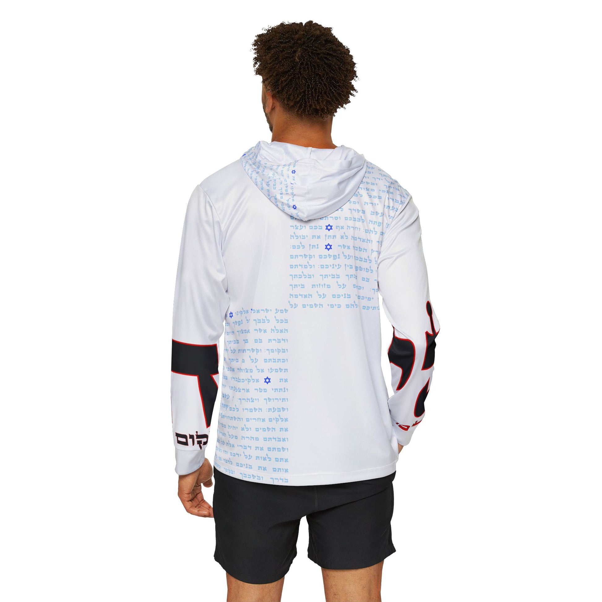 Baruch's Angel White Graphic Hoodie Mens With Message