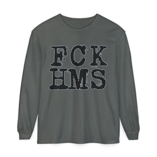 Garment-Dyed Long Sleeve Tee Pepper w/Black