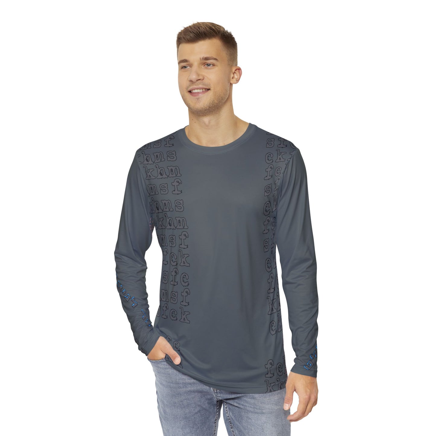 gray ADULT Longsleeve Poly Glatt Kosher: Stand with Israel, Defeat Hamas, Remember the 6 Million, Bring Home the Hostages, G*d bless the IDF